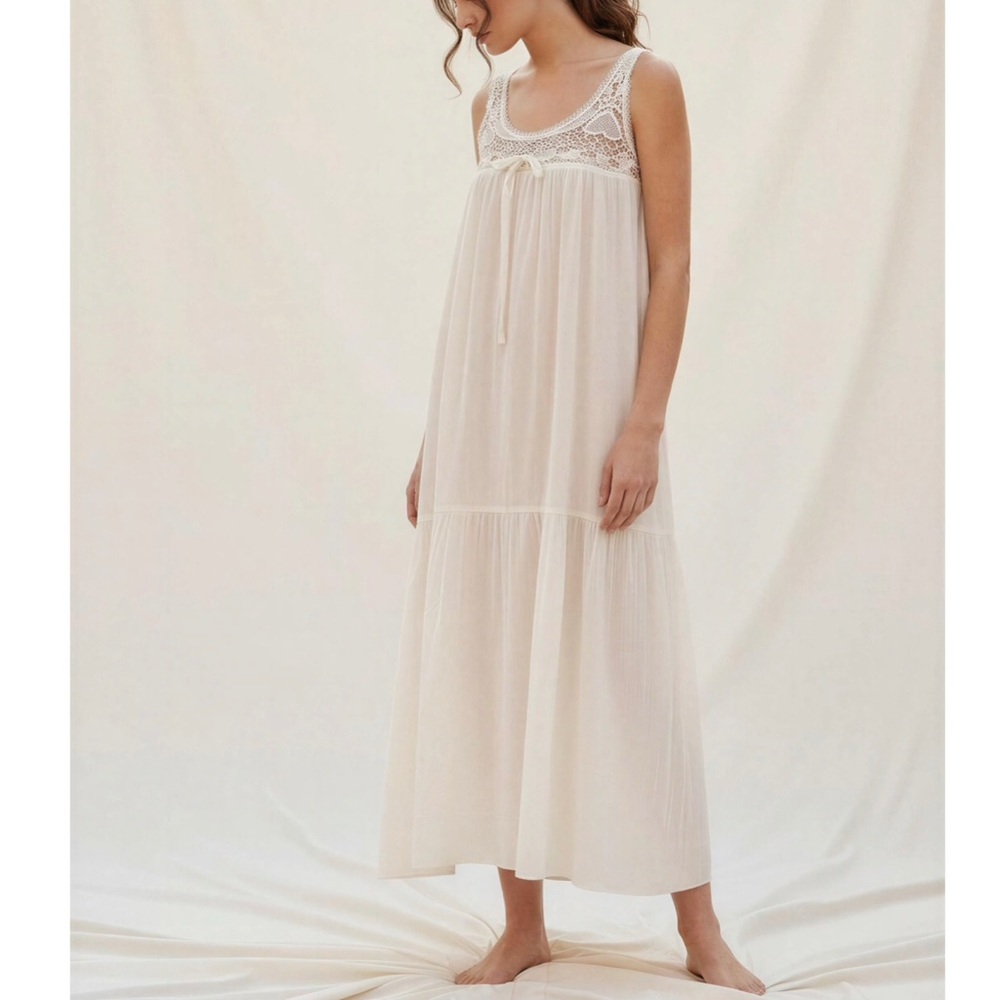 ULLA JOHNSON Rowena Coverup Dress, Ivory, P/XS - Picture 4 of 13